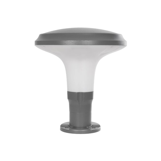 WHISPER 90553 Φωτιστικό Κολωνάκι Κήπου με Ντουί 1 x E27 AC 220-240V Αδιάβροχο IP65 - Γκρι Ανθρακί - Μ27 x Π27 x Υ29cm - 3