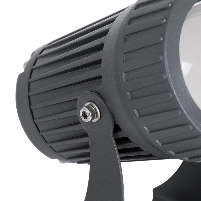 SPOTFENIA 90134 Αρχιτεκτονικό Σποτ Φωτισμου LED 10W 1150lm 5° DC 24V Αδιάβροχο IP65 Φυσικό Λευκό 4500K Dimmable  - Bridgelux COB Chip - Γκρι Ανθρακί - Μ7 x Π7 x Υ12cm - 3 Χρόνια Εγγύηση - 9