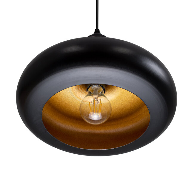 ROCKFORD 01287-C Μοντέρνο Κρεμαστό Φωτιστικό Οροφής Μονόφωτο Μαύρο Μεταλλικό Καμπάνα Φ30 x Υ23cm - 5
