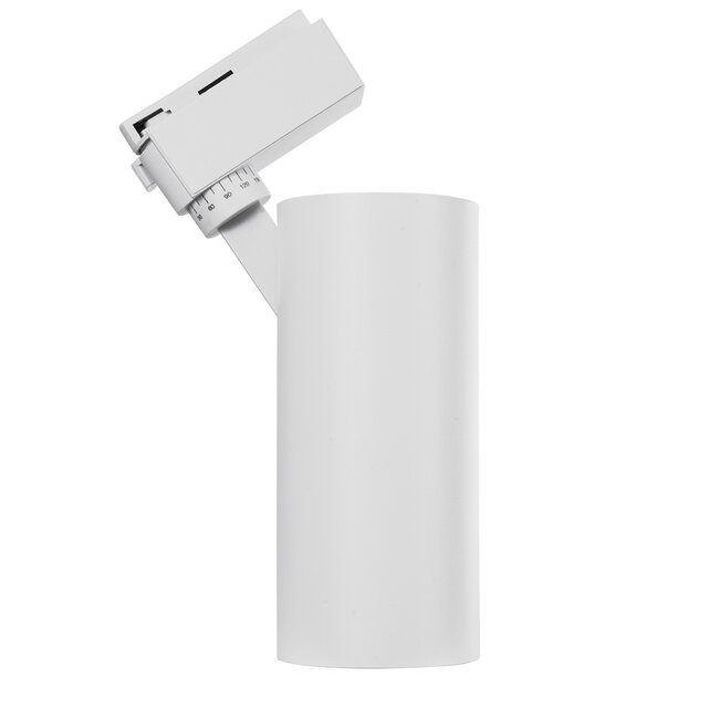 LUGANO 60812 Μονοφασικό Φωτιστικό Σποτ Ράγας LED 30W 3900lm 36° Acrylic HQ LENS AC 220-240V IP20 Φ7.5 x Υ22.7cm Ψυχρό Λευκό 6000K - EUROTRACKSystem 1L+1N - Λευκό - Bridgelux Chip - TÜV Certified Driver - 5 Χρόνια Εγγύηση - 5
