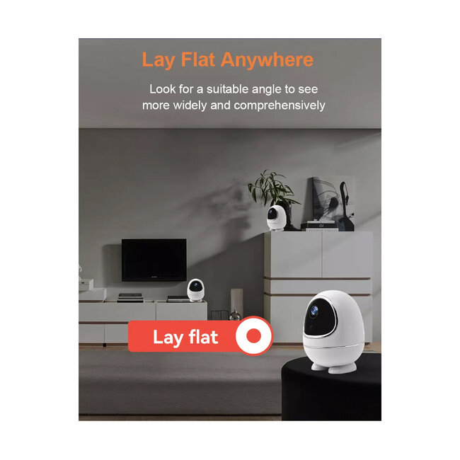 86008 Rechargeable Table Camera WiFi HD 1080P 3MP 350° 5200mAh Two Way Audio & Motion Detection - Επαναφορτιζόμενη Επιτραπέζια Κάμερα WiFi HD 1080P 350° 5200mAh Διπλή Κατέυθυνση Ομιλίας με Ανιχνευτή Κίνησης - Λευκό - 18
