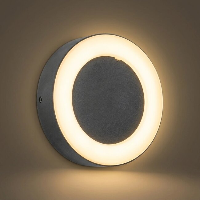 LINEART GLB-103-0038 Φωτιστικό Τοίχου / Απλίκα LED 18W 1620lm 120° AC 220-240V Αδιάβροχο IP65 Θερμό Λευκό 2700K - Sanan SMD Chip - Μαύρο Ματ - Μ20 x Π4.5 x Υ20cm - 3 Χρόνια Εγγύηση - 2
