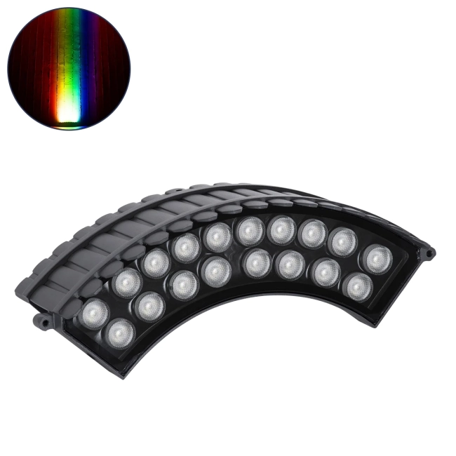 TREELIGHT-JINA 90695 Κυρτή Μπάρα Φωτισμού Wall Washer με Αντιθαμβωτική Γρίλια Ειδική για Φυτά - Δέντρα LED 18W 1530lm 10° DC 24V Αδιάβροχο IP67 L29 x W11 x H10.5cm RGBW DMX512 - Γκρι Ανθρακί - 3 Years Warranty - 2