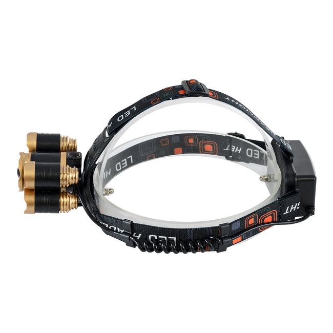 79060 Φορητός Φακός Κεφαλής LED CREE 50W με Επαναφορτιζόμενη Μπαταρία 3600mAh & Καλώδιο Φόρτισης USB - Ψυχρό Λευκό 6000K - Μ8.5 x Π5.5 x Υ5cm - 2