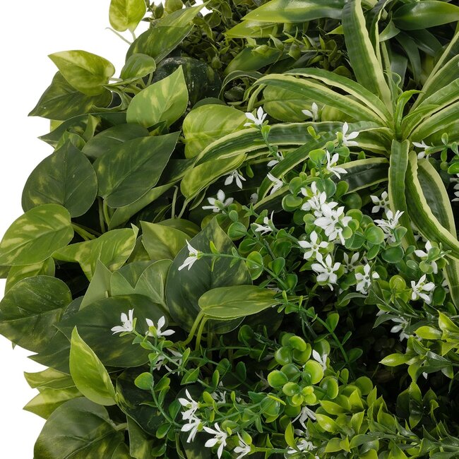 Artificial Garden VARIOUS PLANTS ROUND WALL DISC 20689 Τεχνητό Διακοσμητικό Στρογγυλό Πάνελ Φυλλωσιάς - Κάθετος Κήπος Μιξ Μ70 x Π70 x Υ15cm - 7