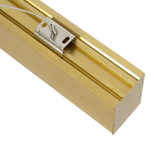 kelvo® ORION KLV-101-0364 Γραμμικό Κρεμαστό Φωτιστικό Οροφής LED 72W 7200lm 120° AC 220-240V IP20 Ρυθμιζόμενο Λευκό CCT με Χειριστήριο από 2700K έως 6000K Dimmable - Lumileds SMD Chip - Χρυσό Πλατίνα - Μ120 x Π5 x Υ7cm - 3 Χρόνια Εγγύηση - 9