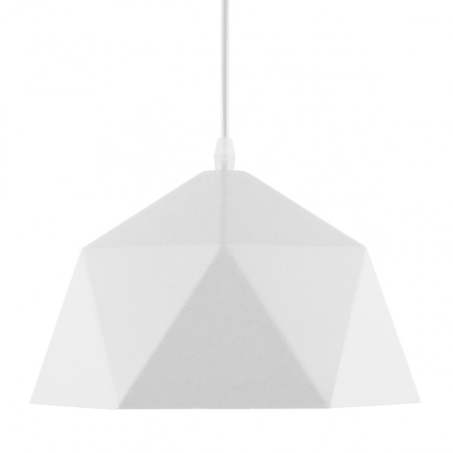 Μοντέρνο Κρεμαστό Φωτιστικό Οροφής Μονόφωτο Λευκό Χρυσό Μεταλλικό Καμπάνα Φ25  DIVINA 01377 - 3