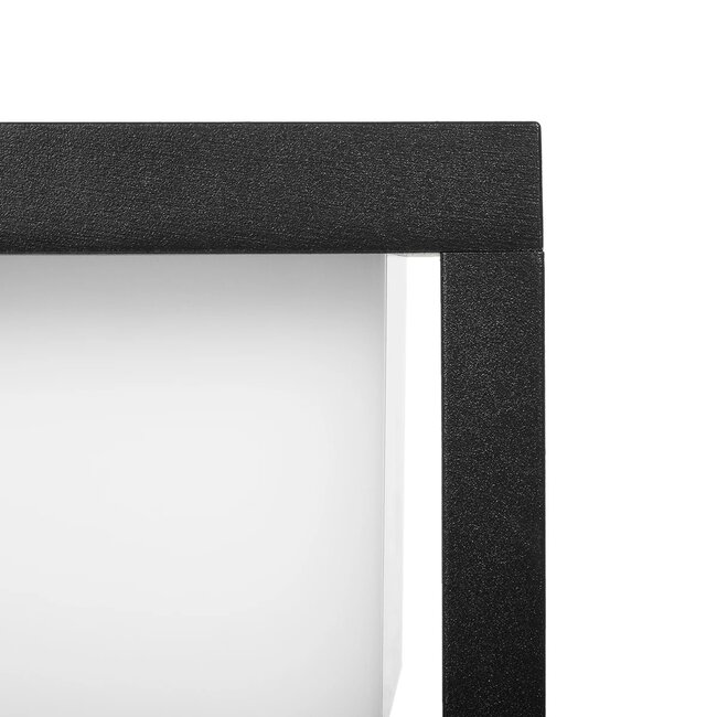 PRISM GLB-103-0017 Φωτιστικό Κολωνάκι Κήπου LED 10W 900lm 90° AC 220-240V Αδιάβροχο IP65 Θερμό Λευκό 2700K - Sanan SMD Chip - Μαύρο Ματ - Μ15 x Π15 x Υ16cm - 3 Χρόνια Εγγύηση - 9