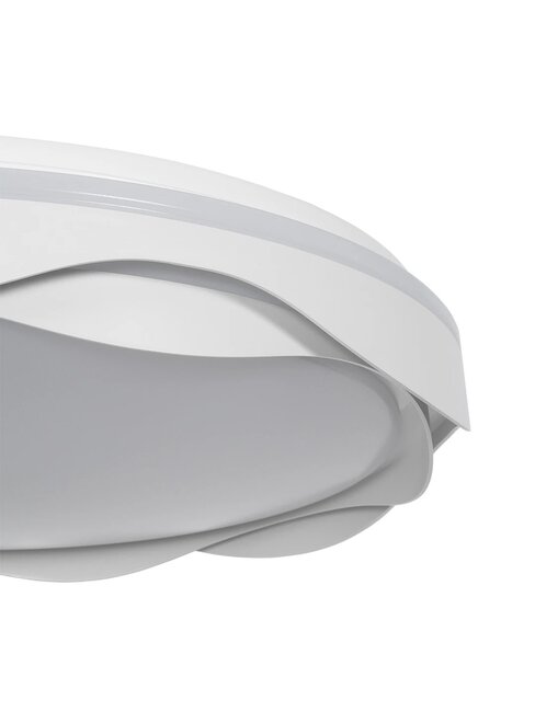 LOTUS GLB-101-0101-V2 Μοντέρνο Φωτιστικό Οροφής LED 72W 7200lm 120° AC 220-240V IP20 Ρυθμιζόμενο Λευκό CCT με Χειριστήριο από 2700K έως 6000K Dimmable - Lumileds SMD Chip - Λευκό Ματ - Μ50 x Π50 x Υ9.5cm - 3 Χρόνια Εγγύηση - 5
