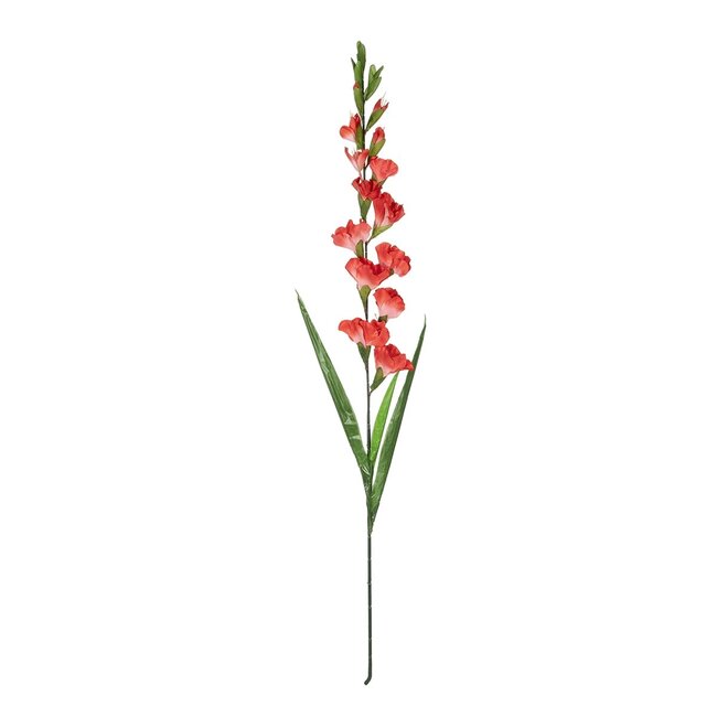 Artificial Garden RED GLADIOLUS FLOWER BRANCH 21396 Τεχνητό Διακοσμητικό Κλαδί Γλαδιόλα Y116cm