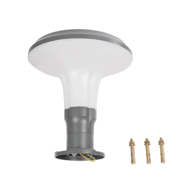 WHISPER 90553 Φωτιστικό Κολωνάκι Κήπου με Ντουί 1 x E27 AC 220-240V Αδιάβροχο IP65 - Γκρι Ανθρακί - Μ27 x Π27 x Υ29cm - 8