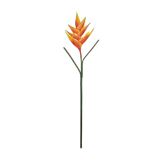 Artificial Garden ORANGE PEACOCK BRANCH 21397 Τεχνητό Διακοσμητικό Κλαδί Πορτοκαλί πουλί του παραδείσου Y85cm