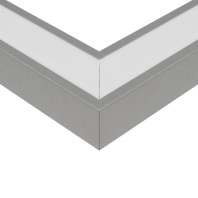 ALP-CORNER-SIDE90 RECESSA 61790 Χωνευτό Προφίλ Αλουμινίου Γωνία με Λευκό Γαλακτερό Πατητό Κάλυμμα για Ταινίες LED IP20 - Γκρι Ανθρακί Ματ - Μ30 x Π3.5 x Υ4cm - 6