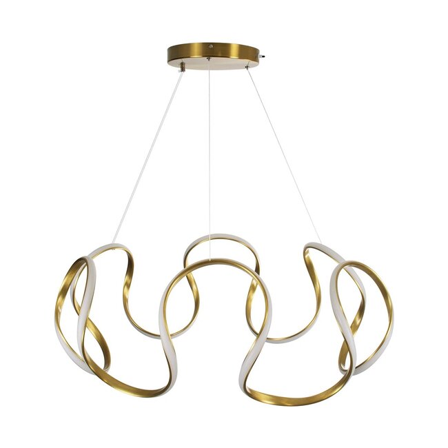 kelvo® TARANTULA KLV-101-0271 Κρεμαστό Φωτιστικό Οροφής LED 120W 12000lm 360° AC 220-240V IP20 Ρυθμιζόμενο Λευκό CCT με Χειριστήριο από 2700K έως 6000K Dimmable - Lumileds SMD Chip - Χρυσό Πλατίνα - Μ78 x Π78 x Υ31.5cm - 3 Χρόνια Εγγύηση - 6