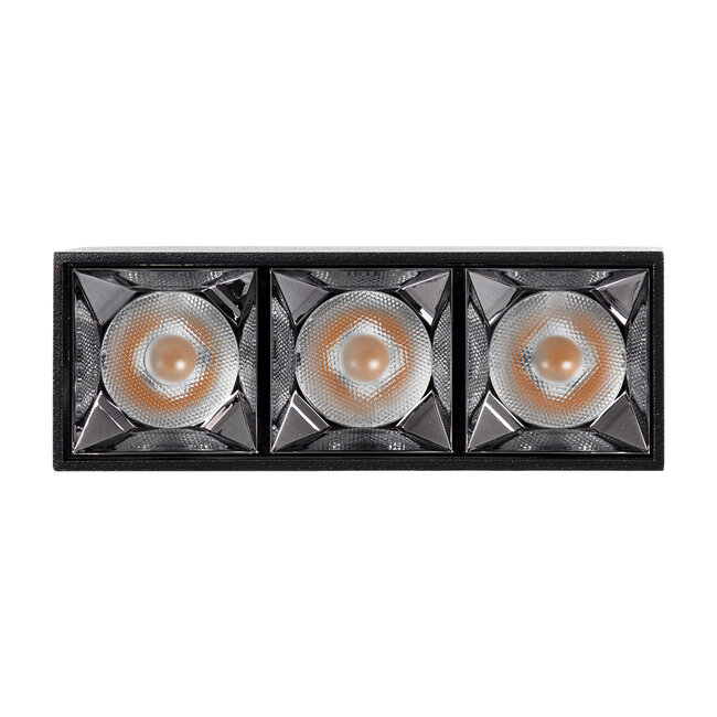LUMINAR SUPERIOR 60325 Επιφανειακό LED Spot Downlight TrimLess 12W 1620lm 36° AC 220-240V IP20 Μ11.8 x Π4.2 x Υ6.6cm - Μαύρο με Κάτοπτρο Χρωμίου - Θερμό Λευκό 2700K - Bridgelux High Lumen Chip Gen2 - TÜV Certified Driver - 5 Years Warranty - 6