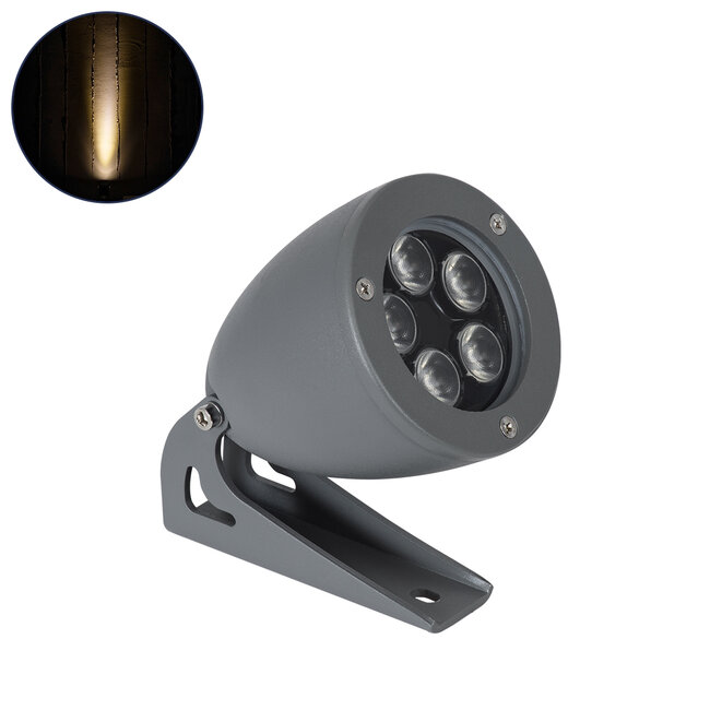 TREELIGHT-TREESPO 90469 Σποτ Φωτισμού Ειδικό για Φυτά - Δέντρα LED 12W 1320lm 15° DC 24V Αδιάβροχο IP67 Μ9 x Π11 x Υ9cm Θερμό Λευκό 2700K - Γκρι Ανθρακί - 3 Years Warranty