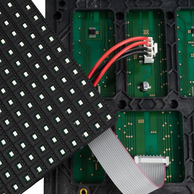 MODULCO 90380 Module Πλακίδιο Κυλιόμενης Ψηφιακής Επιγραφής/Οθόνης 32x16cm P10 LED 40W Nits ≥5500cd/㎡ DC 5V Αδιάβροχο IP65 Κόκκινο - Μ32 x Π16 x Υ1.5cm - 2 Χρόνια Εγγύηση - 8