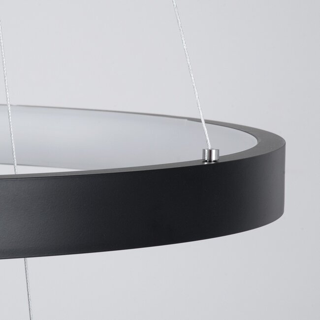 kelvo® NEMESIS KLV-101-0220-V2 Κρεμαστό Φωτιστικό Οροφής LED 120W 12000lm 180° AC 220-240V IP20 Ρυθμιζόμενο Λευκό CCT με Χειριστήριο από 2700K έως 6000K Dimmable - Lumileds SMD Chip - Μαύρο Ματ - Μ80 x Π80 x Υ80cm - 3 Χρόνια Εγγύηση - 8