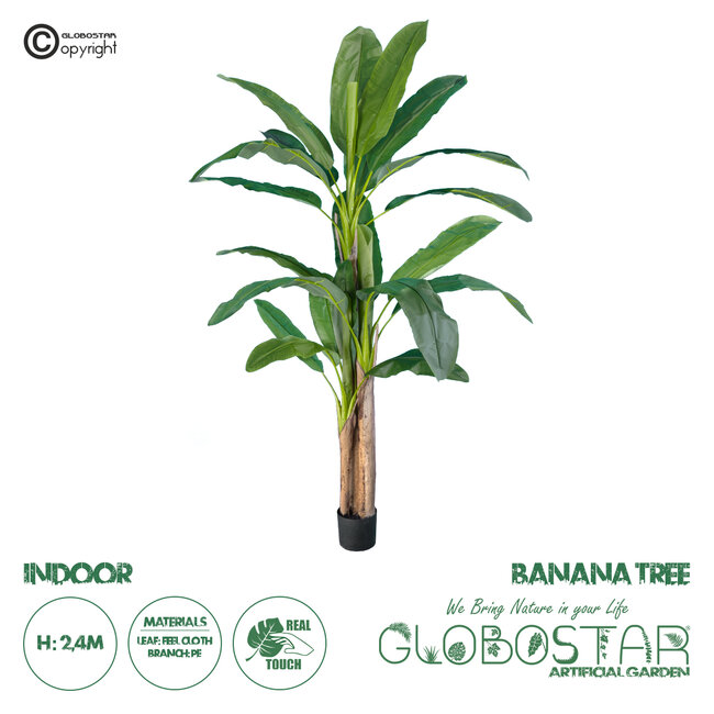 Artificial Garden BANANA TREE 20018 Τεχνητό Διακοσμητικό Φυτό Μπανανιά - Μπανανόδεντρο Υ240cm
