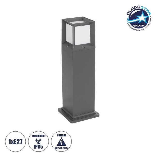 PALASO 90547 Φωτιστικό Κολωνάκι Κήπου με Ντουί 1 x E27 AC 220-240V Αδιάβροχο IP65 - Γκρι Ανθρακί - Μ20 x Π20 x Υ60.5cm PALASO 90547 Φωτιστικό Κολωνάκι Κήπου με Ντουί 1 x E27 AC 220-240V Αδιάβροχο IP65 - Γκρι Ανθρακί - Μ20 x Π20 x Υ60.5cm