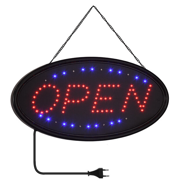 75683 Φωτιστικό Ταμπέλα LED Σήμανσης OPEN με Πρίζα AC 230V Μ47.5xΠ24.5xΥ2.5cm 75683 Φωτιστικό Ταμπέλα LED Σήμανσης OPEN με Πρίζα AC 230V Μ47.5xΠ24.5xΥ2.5cm
