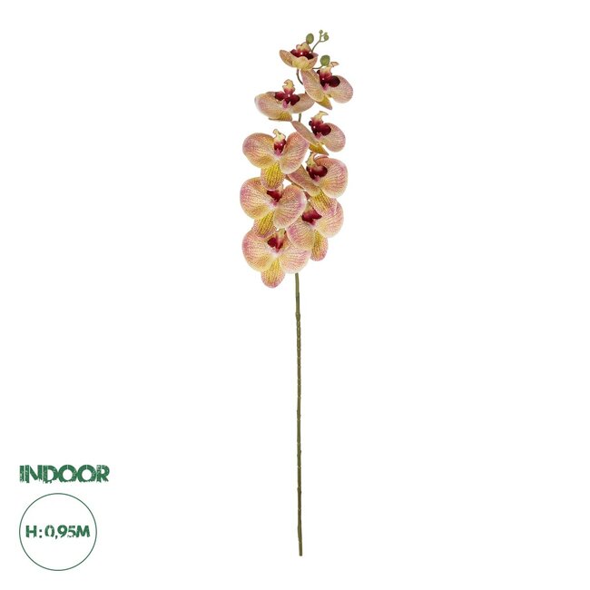 Artificial Garden PING SALMON ORCHID BRANCH 21405 Τεχνητό Διακοσμητικό Κλαδί  Ροζ Ορχιδέα Y95cm