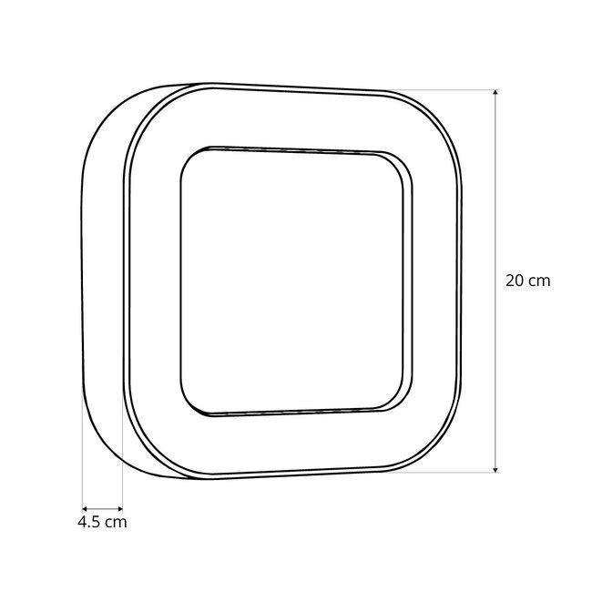LINEART GLB-103-0039 Φωτιστικό Τοίχου / Απλίκα LED 18W 1620lm 120° AC 220-240V Αδιάβροχο IP65 Θερμό Λευκό 2700K - Sanan SMD Chip - Μαύρο Ματ - Μ20 x Π4.5 x Υ20cm - 3 Χρόνια Εγγύηση - 5