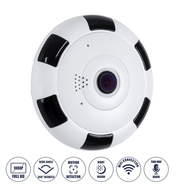 86027 Επαναφορτιζόμενη Επιτοίχια IP Camera 1080P WiFi 360° Μοιρών - 6200mAh - Νυχτερινή Όραση με LED IR - Διπλή Κατέυθυνση Ομιλίας - Ανιχνευτή Κίνησης - Νυχτερινή Λήψη - 25 Μέρες Stand By - Λευκό Μαύρο