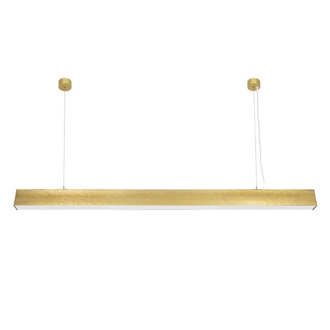 kelvo® ORION KLV-101-0364 Γραμμικό Κρεμαστό Φωτιστικό Οροφής LED 72W 7200lm 120° AC 220-240V IP20 Ρυθμιζόμενο Λευκό CCT με Χειριστήριο από 2700K έως 6000K Dimmable - Lumileds SMD Chip - Χρυσό Πλατίνα - Μ120 x Π5 x Υ7cm - 3 Χρόνια Εγγύηση - 7