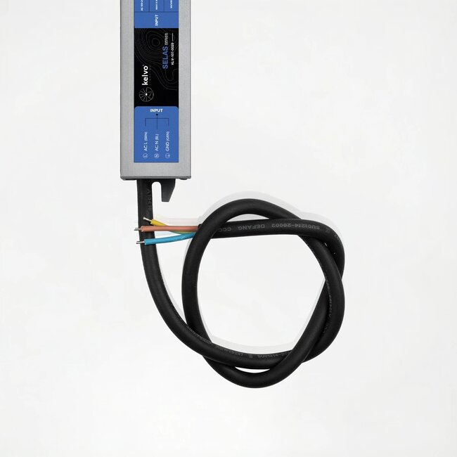 kelvo® SELAS KLV-107-0029 Τροφοδοτικό/Μετασχηματιστής Class II SELV 24W 1A AC 220-240V σε DC 24V Αδιάβροχο IP67 - Γκρι Ανθρακί Ματ - Μ18.2 x Π3 x Υ2.2cm - 5 Χρόνια Εγγύηση - 4
