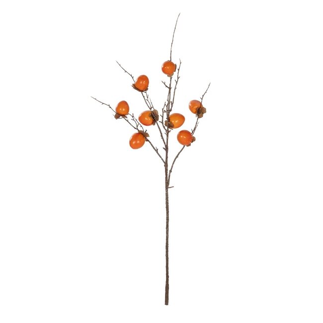 Artificial Garden PERSIMMON FRUIT 21439 Τεχνητό Διακοσμητικό Κλαδί Πορτοκαλί & Καφέ Λωτός Μ35 x Π7 x Υ90cm