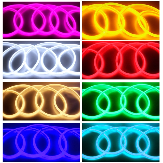 70592 TUBE 360° Degree Neon Flex Epistar LED SMD 2835 1m 12W/m 120LED/m 1248lm/m 360° DC 230V Αδιάβροχη IP68 Θερμό Λευκό 3000K Dimmable - 7