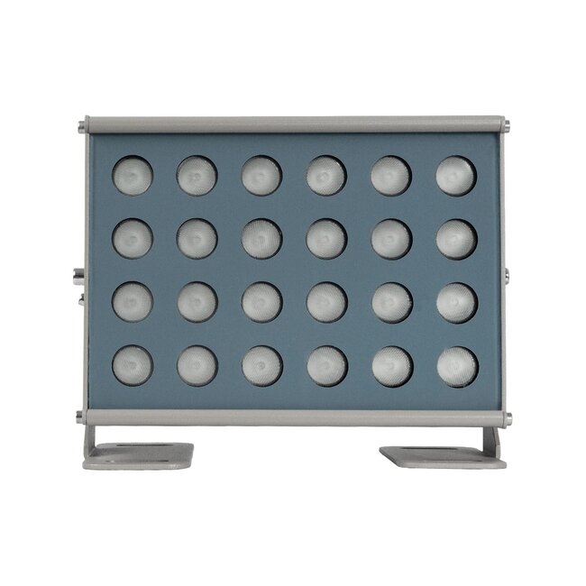 FLOODHENO 999-0264 Προβολέας Σποτ Wall Washer LED 36W 2880lm 30° DC 24V Αδιάβροχο IP65 Πολύχρωμο RGB Dimmable DMX512 - Bridgelux SMD Chip - Γκρι - Μ22 x Π11 x Υ16.5cm - 3 Χρόνια Εγγύηση - 3