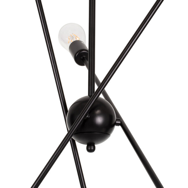 ZANE 00784 Μοντέρνο Φωτιστικό Οροφής Πολύφωτο Μαύρο Μεταλλικό Ράγα Φ70 x Y100cm - 7