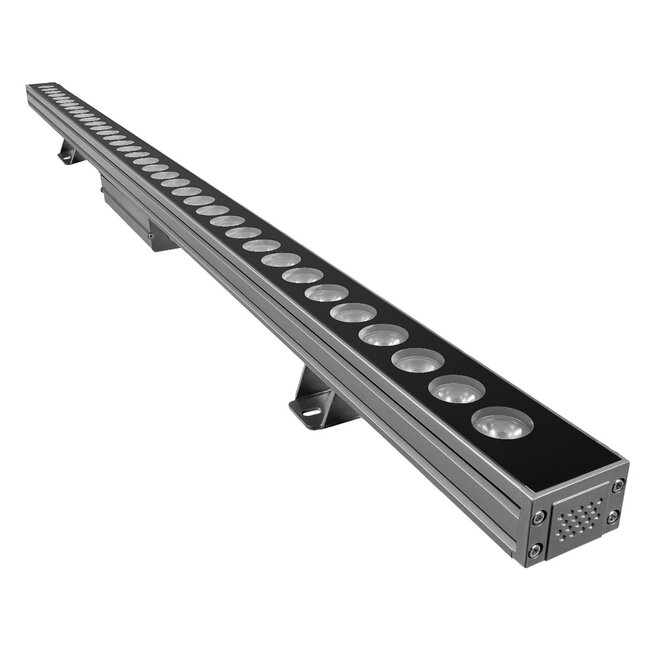 WASHERLUMA GLB-103-0033 Μπάρα Φωτισμού Wall Washer LED 36W 3240lm 30° AC 220-240V Αδιάβροχο IP65 Θερμό Λευκό 2700K - Sanan SMD Chip - Γκρι Ανθρακί Ματ - Μ100 x Π4 x Υ6.5cm - 3 Χρόνια Εγγύηση