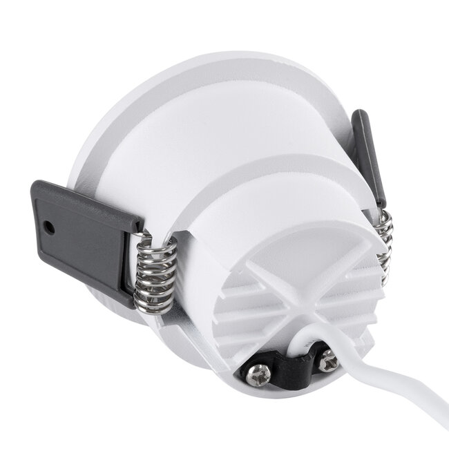 PLUTO-S 60247 Χωνευτό LED Spot Downlight TrimLess Φ6.4cm 7W 875lm 38° AC 220-240V IP20 Φ6.4 x Υ4.9cm - Στρόγγυλο - Λευκό με Μαύρο Κάτοπτρο & Anti-Glare HoneyComb - Θερμό Λευκό 2700K - Bridgelux COB - 5 Years Warranty - 4