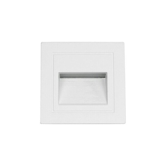kelvo® STEPART KLV-101-0079 Μοντέρνο Χωνευτό Φωτιστικό Σκαλοπατιού - Διαδρόμου LED 3W 375lm 45° AC 220-240V Αδιάβροχο IP65 Θερμό Λευκό 2700K - Lumileds SMD Chip & TÜV SÜD Driver - Λευκό Ματ - Μ8.5 x Π5 x Υ8.5cm / Q6.72 x 6.72cm - 5 Χρόνια Εγγύηση - 4