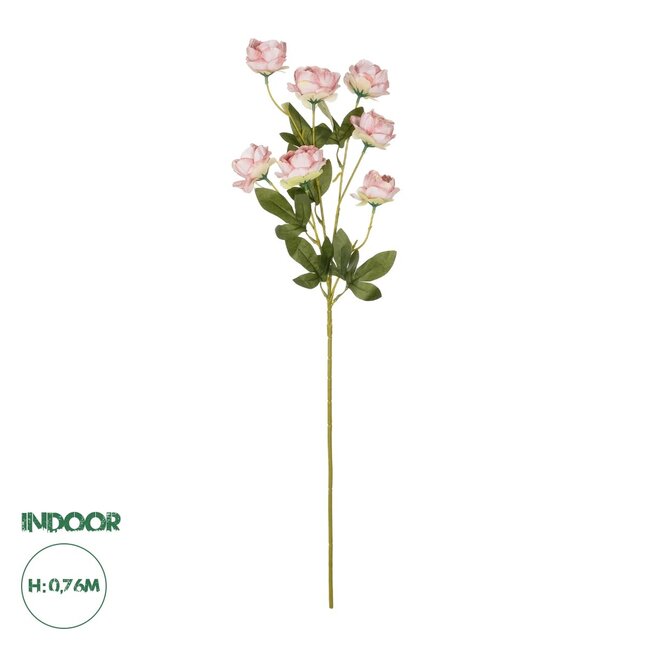 Artificial Garden PINK BRANCH PEONY 21296 Τεχνητό Διακοσμητικό Κλαδί Ρόζ Παιώνιας Y76cm