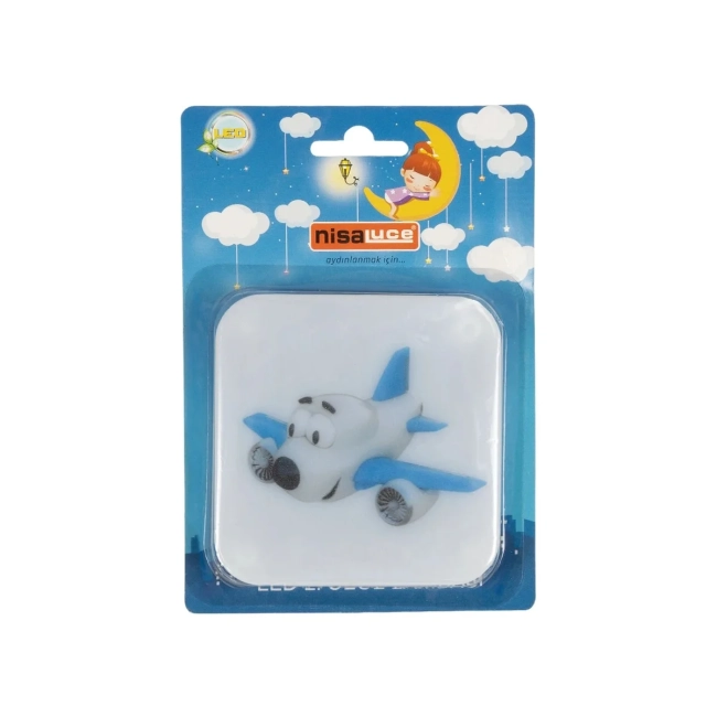 KIDDO 202-0003 Παιδικό Φωτιστικό Νυκτός LED 1W 95lm 360° AC220-240V IP20 Ψυχρό Λευκό 6000K - Μ5.5 x Π5.5 x Υ8cm - 2 Χρόνια Εγγύηση - 6