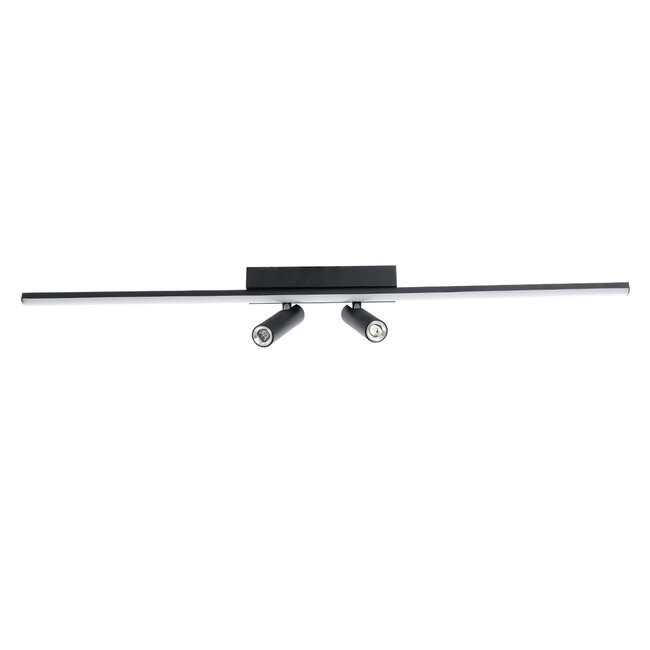 BARETTI 61226 Φωτιστικό Οροφής Linear Design LED CCT με Κινούμενα Σποτ LED Downlight 24W 2688lm 160° & 45° AC 220-240V IP20  - Εναλλαγή Φωτισμού μέσω Διακόπτη On/Off All In One Ψυχρό 6000k+Φυσικό 4500k+Θερμό 2700k Dimmable - Μ80 x Π5.5 x Υ5 cm - Μαύρο - 3 Χρόνια Εγγύηση