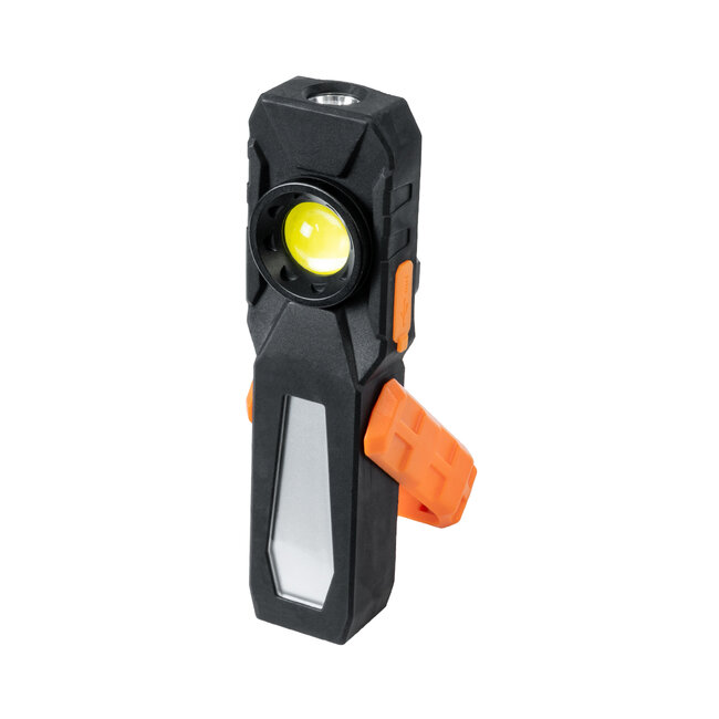 79008 Φορητός Φακός Χειρός Εργασίας LED COB 13W με Επαναφορτιζόμενη Μπαταρία 1200mAh - Ισχυρό Μαγνήτη Βάσης - Καλώδιο Φόρτισης USB & Λειτουργία Power Bank - Ψυχρό Λευκό 6000K - Μ17 x Π4.5 x Υ2.7cm - 15
