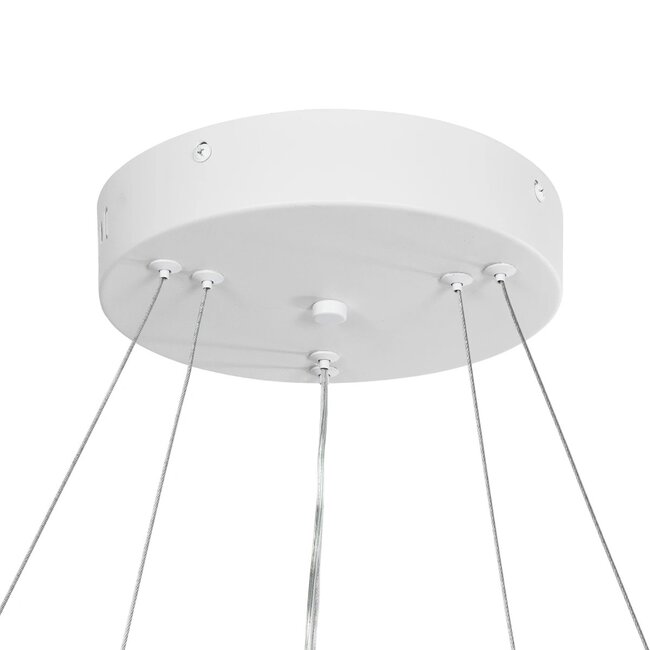 kelvo® VENOM KLV-101-0197 Κρεμαστό Φωτιστικό Οροφής LED 75W 7500lm 120° AC 220-240V IP20 Ρυθμιζόμενο Λευκό CCT με Χειριστήριο από 2700K έως 6000K Dimmable - Lumileds SMD Chip - Λευκό Ματ - Μ60 x Π60 x Υ40cm - 3 Χρόνια Εγγύηση - 9