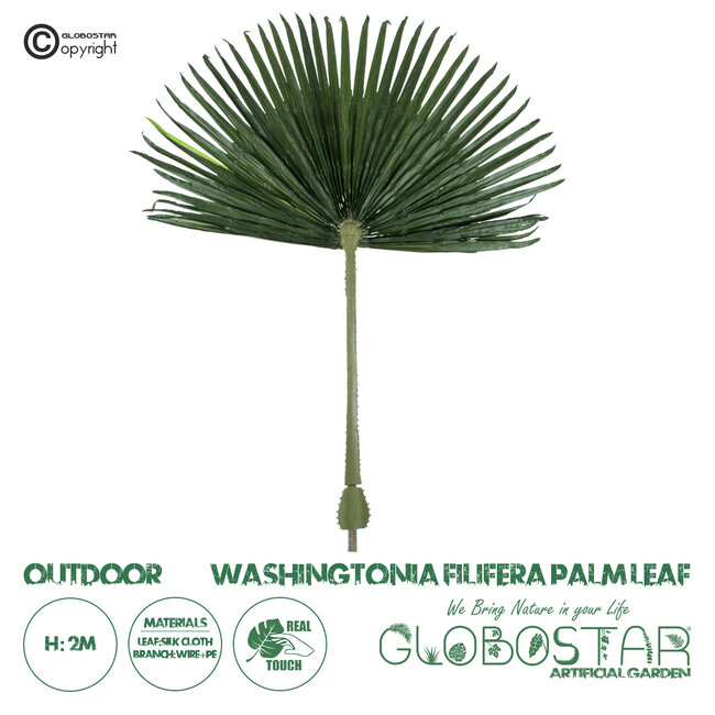 Artificial Garden WASHINGTONIA FILIFERA PALM LEAF 20171 Τεχνητό Διακοσμητικό Φύλο Φοινικόδεντρου Βεντάλια Π170 x Υ200cm