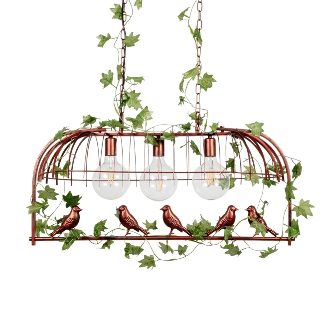 NEST 01648 Vintage Κρεμαστό Φωτιστικό Οροφής με Ντουί 3 x E27 AC 220-240V IP20 - Χάλκινο & Πράσινο - Μ86 x Π37 x Y40cm NEST 01648 Vintage Κρεμαστό Φωτιστικό Οροφής με Ντουί 3 x E27 AC 220-240V IP20 - Χάλκινο & Πράσινο - Μ86 x Π37 x Y40cm