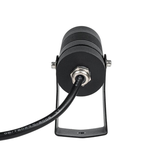 GARDO GLB-103-0024 Φωτιστικό Σποτ για Φυτά - Δέντρα με Βάση Κήπου / Καρφωτό LED 4W 360lm 24° DC 24V Αδιάβροχο IP65 Θερμό Λευκό 2700K - Sanan SMD Chip - Μαύρο Ματ - Μ4 x Π4 x Υ11.5cm - 3 Χρόνια Εγγύηση - 8