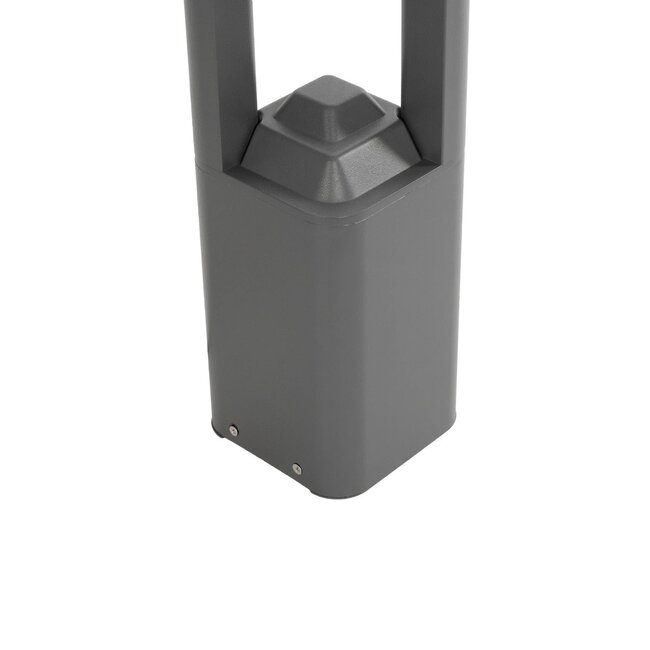ΜΟΝΕΒΟΟ 90543 Φωτιστικό Κολωνάκι Κήπου LED 15W 1500lm 60° AC 220-240V Αδιάβροχο IP65 Θερμό Λευκό 2700K - Γκρι Ανθρακί - Μ12 x Π12 x Υ60.5cm - 3 Χρόνια Εγγύηση - 7