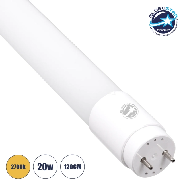 TUBIO 60143 Λάμπα T8 G13 Τύπου Φθορίου 120cm LED 20W 2019lm 220° AC 220-240V IP20 Θερμό Λευκό 2700K - Lumileds SMD Chip - Λευκό Γαλακτερό - Μ120 x Π2.7 x Υ2.7cm - 3 Χρόνια Εγγύηση TUBIO 60143 Λάμπα T8 G13 Τύπου Φθορίου 120cm LED 20W 2019lm 220° AC 220-240V IP20 Θερμό Λευκό 2700K - Lumileds SMD Chip - Λευκό Γαλακτερό - Μ120 x Π2.7 x Υ2.7cm - 3 Χρόνια Εγγύηση
