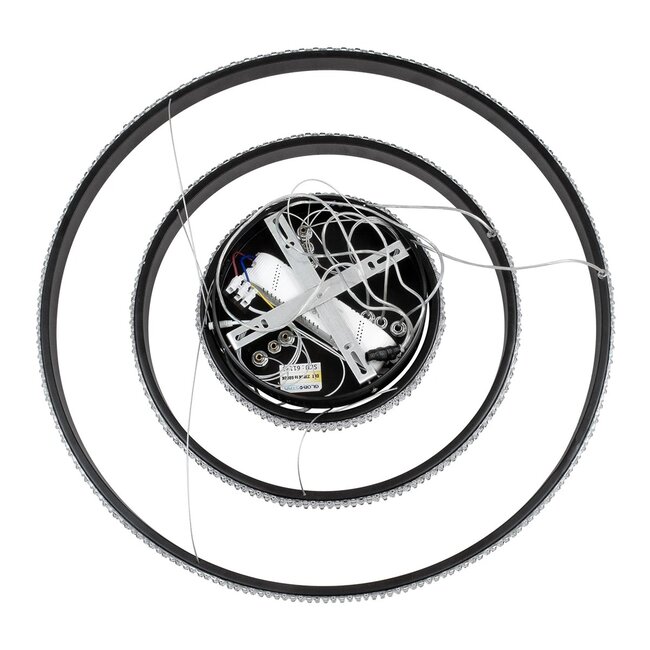 kelvo® DIAMOND KLV-101-0237-V2 Κρεμαστό Φωτιστικό Οροφής LED 100W 10000lm 180° AC 220-240V IP20 Ρυθμιζόμενο Λευκό CCT με Χειριστήριο από 2700K έως 6000K Dimmable - Lumileds SMD Chip - Μαύρο Ματ - Μ60 x Π60 x Υ60cm - 3 Χρόνια Εγγύηση - 10