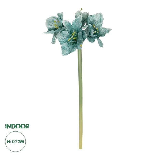 Artificial Garden SKY BLUE KAFFIR LILY BRANCH 21389 Τεχνητό Διακοσμητικό Κλαδί Μπλέ Κρίνο Y72cm