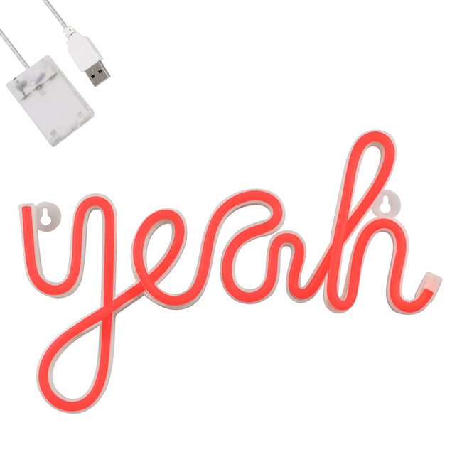 78589 Φωτιστικό Ταμπέλα Φωτεινή Επιγραφή NEON LED Σήμανσης YEAH 5W με Καλώδιο Τροφοδοσίας USB - Μπαταρίας 3xAAA (Δεν Περιλαμβάνονται) - Κόκκινο 78589 Φωτιστικό Ταμπέλα Φωτεινή Επιγραφή NEON LED Σήμανσης YEAH 5W με Καλώδιο Τροφοδοσίας USB - Μπαταρίας 3xAAA (Δεν Περιλαμβάνονται) - Κόκκινο